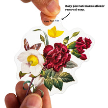 Load image into Gallery viewer, Knaid 100 Pieces Vintage Flower Stickers Set - Big 3.4" Waterproof Clear Botanical Floral Journaling Sticker for Scrapbooking Junk Journal Supplies Bullet Journals Planner Collage Laptop Paper Crafts