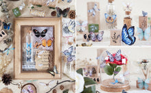 Load image into Gallery viewer, Knaid Butterfly Dragonfly Insects Stickers Set (240 Pieces) - PET Transparent Waterproof Decorative Decals for Scrapbook DIY Crafts Album Bullet Journal Planner Water Bottles Phone Cases Laptops