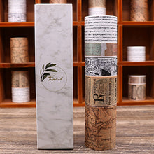 Load image into Gallery viewer, Knaid Vintage Washi Tape Set, Assorted 5 Rolls of Decorative Colored Masking Tapes for Scrapbooking, DIY Decor and Crafts, Bullet Journals, Planners, Junk Journal, Gift Wrapping