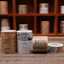 Load image into Gallery viewer, Knaid Vintage Washi Tape Set, Assorted 5 Rolls of Decorative Colored Masking Tapes for Scrapbooking, DIY Decor and Crafts, Bullet Journals, Planners, Junk Journal, Gift Wrapping