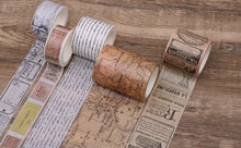 Load image into Gallery viewer, Knaid Vintage Washi Tape Set, Assorted 5 Rolls of Decorative Colored Masking Tapes for Scrapbooking, DIY Decor and Crafts, Bullet Journals, Planners, Junk Journal, Gift Wrapping