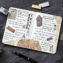 Load image into Gallery viewer, Knaid Vintage Washi Tape Set, Assorted 5 Rolls of Decorative Colored Masking Tapes for Scrapbooking, DIY Decor and Crafts, Bullet Journals, Planners, Junk Journal, Gift Wrapping