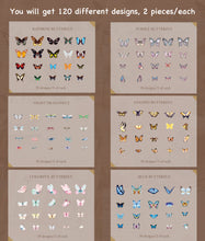 Load image into Gallery viewer, Knaid Butterfly Dragonfly Insects Stickers Set (240 Pieces) - PET Transparent Waterproof Decorative Decals for Scrapbook DIY Crafts Album Bullet Journal Planner Water Bottles Phone Cases Laptops