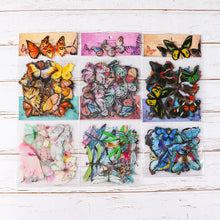Load image into Gallery viewer, Knaid Butterfly Dragonfly Insects Stickers Set (240 Pieces) - PET Transparent Waterproof Decorative Decals for Scrapbook DIY Crafts Album Bullet Journal Planner Water Bottles Phone Cases Laptops