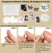 Load image into Gallery viewer, Knaid 200 Pieces Vintage Ephemera Bundle Junk Journal Kit Scrapbook Supplies Paper Sticker Material Pack for Art Journaling Bullet Journals Planners Collage Craft Notebooks Decoupage Album Crafter Gifts (Black & Blue)