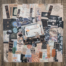 Load image into Gallery viewer, Knaid Vintage Scrapbook Supplies Pack (200 Pieces) for Art Journaling Bullet Junk Journal Planners DIY Paper Stickers Craft Kits Notebook Collage Album Aesthetic Cottagecore Picture Frames (Celestial)