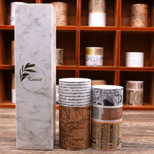 Load image into Gallery viewer, Knaid Vintage Washi Tape Set, Assorted 5 Rolls of Decorative Colored Masking Tapes for Scrapbooking, DIY Decor and Crafts, Bullet Journals, Planners, Junk Journal, Gift Wrapping