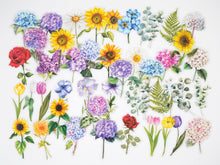 Load image into Gallery viewer, Knaid 600 Pieces Clear Flower Stickers Set, Transparent Floral Botanical Aesthetic Journaling Stickers for Nature Scrapbook Supplies Card Making Junk Journal Bullet Journal Planner DIY Crafts
