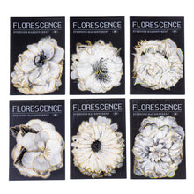 Load image into Gallery viewer, Knaid 120 Pieces Large Size Black and White Flower Stickers with Gold Holographic Outlines, Glitter Shiny Floral Waterproof Decorative Decals for Scrapbooking Supplies Junk Journal Bullet Journals Planners Resin Laptops Water Bottles Paper Crafts
