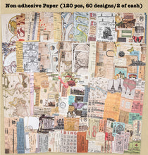 Load image into Gallery viewer, Knaid 200 Pieces Vintage Ephemera Pack Decoupage Paper Junk Journal Kit Scrapbook Planner Sticker Supplies for Art Journaling Bullet Journals Collage Craft Notebooks Album Crafter Gifts (World Memory)
