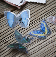 Load image into Gallery viewer, Knaid Butterfly Dragonfly Insects Stickers Set (240 Pieces) - PET Transparent Waterproof Decorative Decals for Scrapbook DIY Crafts Album Bullet Journal Planner Water Bottles Phone Cases Laptops
