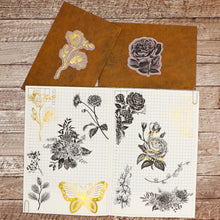 Load image into Gallery viewer, Knaid Botanical Large Gold Foil Stickers Set (120 Pieces) - Flower and Leaves Washi Sticker for Scrapbooking, Kid DIY Arts Crafts, Album, Bullet Journaling, Planners, Calendars and Notebook
