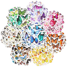 Load image into Gallery viewer, Knaid Butterfly Stickers Set (360 Pieces) - Decorative Colorful Assorted Insects Decals for Scrapbooking DIY Arts Crafts Album Bullet Journals Junk Journal Planners Water Bottles Phone Cases Laptops
