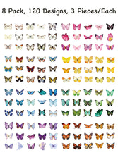 Load image into Gallery viewer, Knaid Butterfly Stickers Set (360 Pieces) - Decorative Colorful Assorted Insects Decals for Scrapbooking DIY Arts Crafts Album Bullet Journals Junk Journal Planners Water Bottles Phone Cases Laptops
