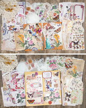Load image into Gallery viewer, Knaid 260 Pieces Vintage Ephemera Pack Junk Journal Kit Scrapbook Supplies Decoupage Paper Sticker Material for Art Journaling Bullet Journals Planners Collage Craft Notebooks Album Crafter Gifts (Flower)
