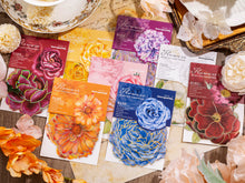 Load image into Gallery viewer, Knaid 80 Pieces Large Size Flower Stickers with Gold Holographic Outlines and Vibrant Colors, Glitter Shiny Floral Waterproof Decorative Decals for Scrapbooking Supplies Junk Journal Bullet Journals Planners Resin Laptops Water Bottles Paper Crafts
