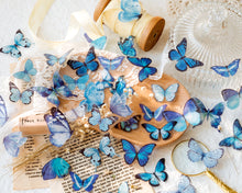 Load image into Gallery viewer, Knaid Butterfly Stickers Set (320 Pieces) Transparent Colorful Butterflies Resin Stickers Decals for Nature Scrapbook Supplies Junk Journal Bullet Journals Planners Laptops Paper Crafts
