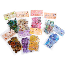 Load image into Gallery viewer, Knaid Butterfly Stickers Set (320 Pieces) Transparent Colorful Butterflies Resin Stickers Decals for Nature Scrapbook Supplies Junk Journal Bullet Journals Planners Laptops Paper Crafts
