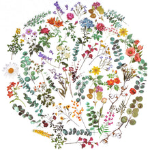 Load image into Gallery viewer, Knaid Flower Eucalyptus Plant Stickers Set (160 Pieces) - PET Transparent Waterproof Decorative Decals for Scrapbook DIY Crafts Album Bullet Journal Planner Water Bottles Phone Cases Laptops

