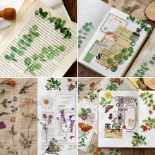 Load image into Gallery viewer, Knaid Flower Eucalyptus Plant Stickers Set (160 Pieces) - PET Transparent Waterproof Decorative Decals for Scrapbook DIY Crafts Album Bullet Journal Planner Water Bottles Phone Cases Laptops
