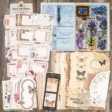 Load image into Gallery viewer, Knaid Junk Journal Kit Vintage Ephemera Bundle Scrapbook Supplies Sticker Paper Material Pack for Art Journaling Bullet Journals Planners Collage Craft Notebooks Decoupage Album Crafter Gifts (Butterfly)
