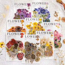 Load image into Gallery viewer, Knaid Pressed Flower Themed Stickers Set (320 Pieces) Dried Flowers Resin Stickers Decals Floral Botanical Journaling Stickers for Scrapbook Supplies Junk Journal Bullet Journal Planner Laptops
