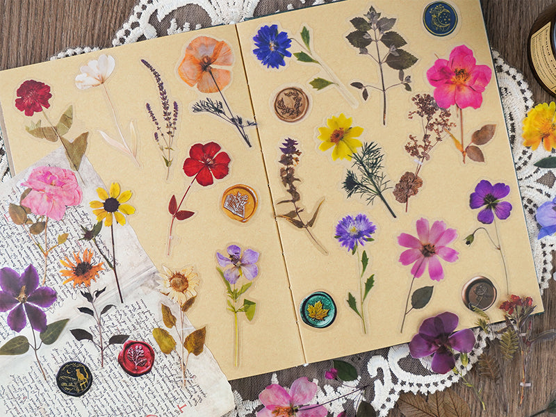 Scrapbooking Stickers Flowers  Junk Journal Flower Stickers