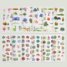 Load image into Gallery viewer, Knaid Watercolor Stickers Set (Assorted 600+ Pieces, 36 Sheets) - Decorative Sticker for Scrapbooking, Kid DIY Arts Crafts, Album, Bullet Journaling, Junk Journal, Planners, Calendars and Notebook
