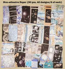 Load image into Gallery viewer, Knaid 200 Pieces Vintage Ephemera Bundle Junk Journal Kit Scrapbook Supplies Paper Sticker Material Pack for Art Journaling Bullet Journals Planners Collage Craft Notebooks Decoupage Album Crafter Gifts (Black &amp; Blue)
