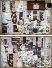 Load image into Gallery viewer, Knaid 200 Pieces Vintage Ephemera Bundle Junk Journal Kit Scrapbook Supplies Paper Sticker Material Pack for Art Journaling Bullet Journals Planners Collage Craft Notebooks Decoupage Album Crafter Gifts (Black &amp; Blue)
