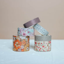 Load image into Gallery viewer, Knaid Vintage Floral Washi Tape Set, 12 Rolls of Decorative Solid Color Paper Tapes for Scrapbooking, DIY Arts and Crafts, Bullet Journal, Planner, Junk Journal, Gift Wrapping
