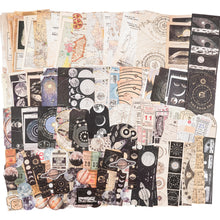 Load image into Gallery viewer, Knaid Vintage Scrapbook Supplies Pack (200 Pieces) for Art Journaling Bullet Junk Journal Planners DIY Paper Stickers Craft Kits Notebook Collage Album Aesthetic Cottagecore Picture Frames (Celestial)
