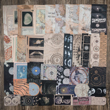Load image into Gallery viewer, Knaid Vintage Scrapbook Supplies Pack (200 Pieces) for Art Journaling Bullet Junk Journal Planners DIY Paper Stickers Craft Kits Notebook Collage Album Aesthetic Cottagecore Picture Frames (Celestial)
