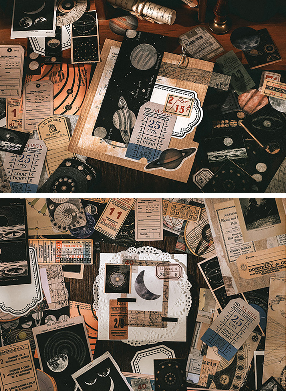 200 Pieces Vintage Scrapbook Supplies Pack for Junk Journal Planners DIY  Paper