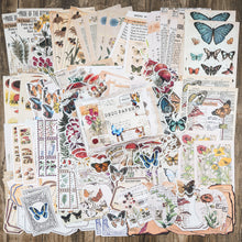 Load image into Gallery viewer, Knaid Vintage Scrapbook Supplies Pack (200 Pieces) for Art Journaling Bullet Junk Journal Planners DIY Paper Stickers Craft Kits Notebook Collage Album Aesthetic Cottagecore Picture Frames (Nature)
