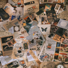 Load image into Gallery viewer, Knaid Vintage Scrapbook Supplies Pack (200 Pieces) for Art Journaling Bullet Junk Journal Planners DIY Paper Stickers Craft Kits Notebook Collage Album Aesthetic Cottagecore Picture Frames (Nature)
