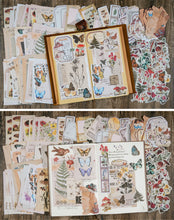 Load image into Gallery viewer, Knaid Vintage Scrapbook Supplies Pack (200 Pieces) for Art Journaling Bullet Junk Journal Planners DIY Paper Stickers Craft Kits Notebook Collage Album Aesthetic Cottagecore Picture Frames (Nature)
