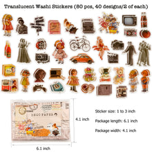 Load image into Gallery viewer, Knaid Vintage Scrapbook Supplies Pack (200 Pieces) for Art Journaling Bullet Junk Journal Planners DIY Paper Stickers Craft Kits Notebook Collage Album Aesthetic Cottagecore Picture Frames (Retro)
