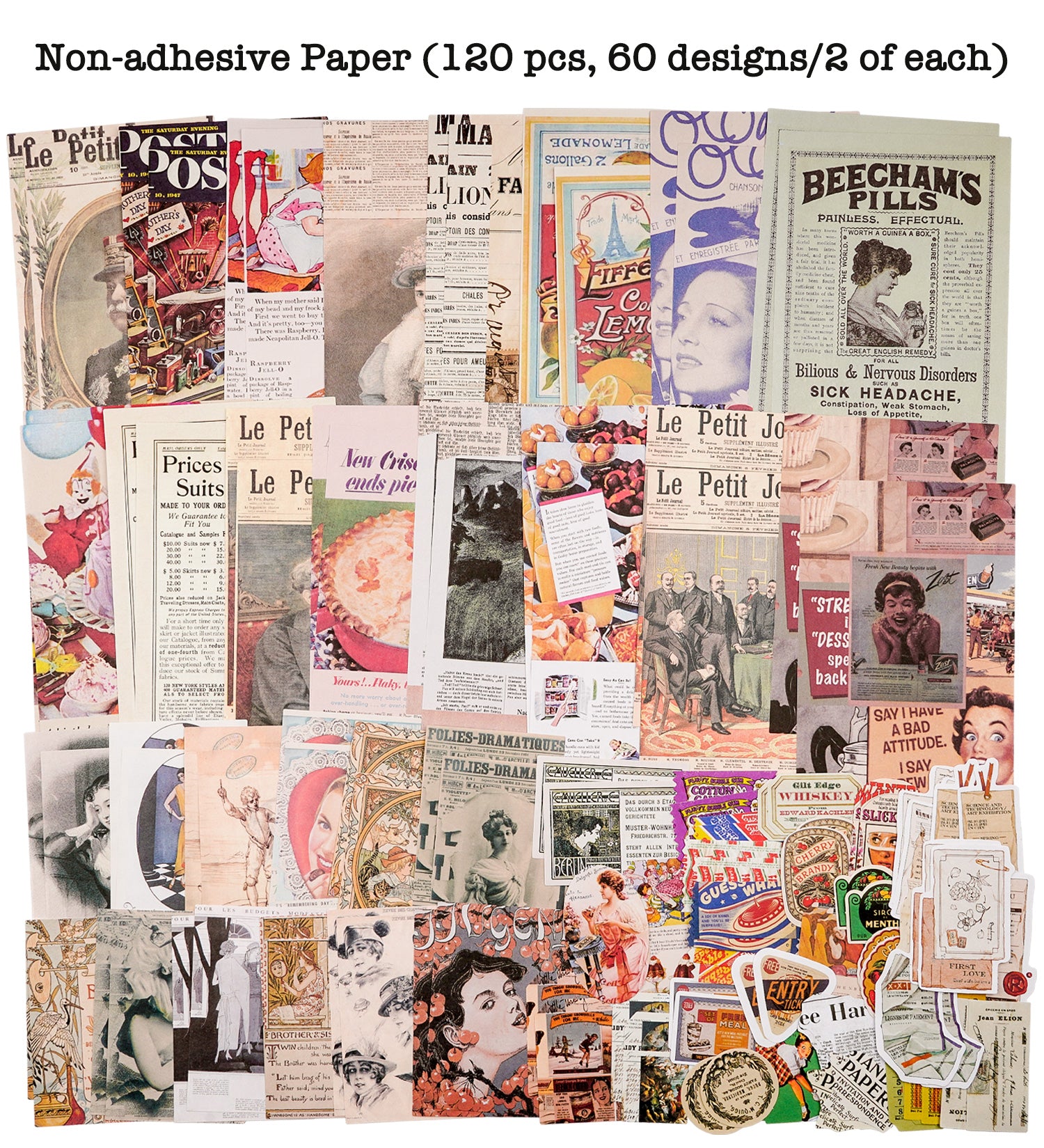 200 Pieces Vintage Scrapbook Supplies Pack For Junk Journal Planners Diy  Paper Stickers Vintage Eph