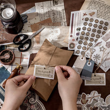 Load image into Gallery viewer, Knaid Vintage Scrapbook Supplies Pack, Decorative Plants Floral Butterfly Mushroom Nature Retro Paper Stickers Collection for Junk Journal DIY Arts Crafts Album Bullet Journals Planners
