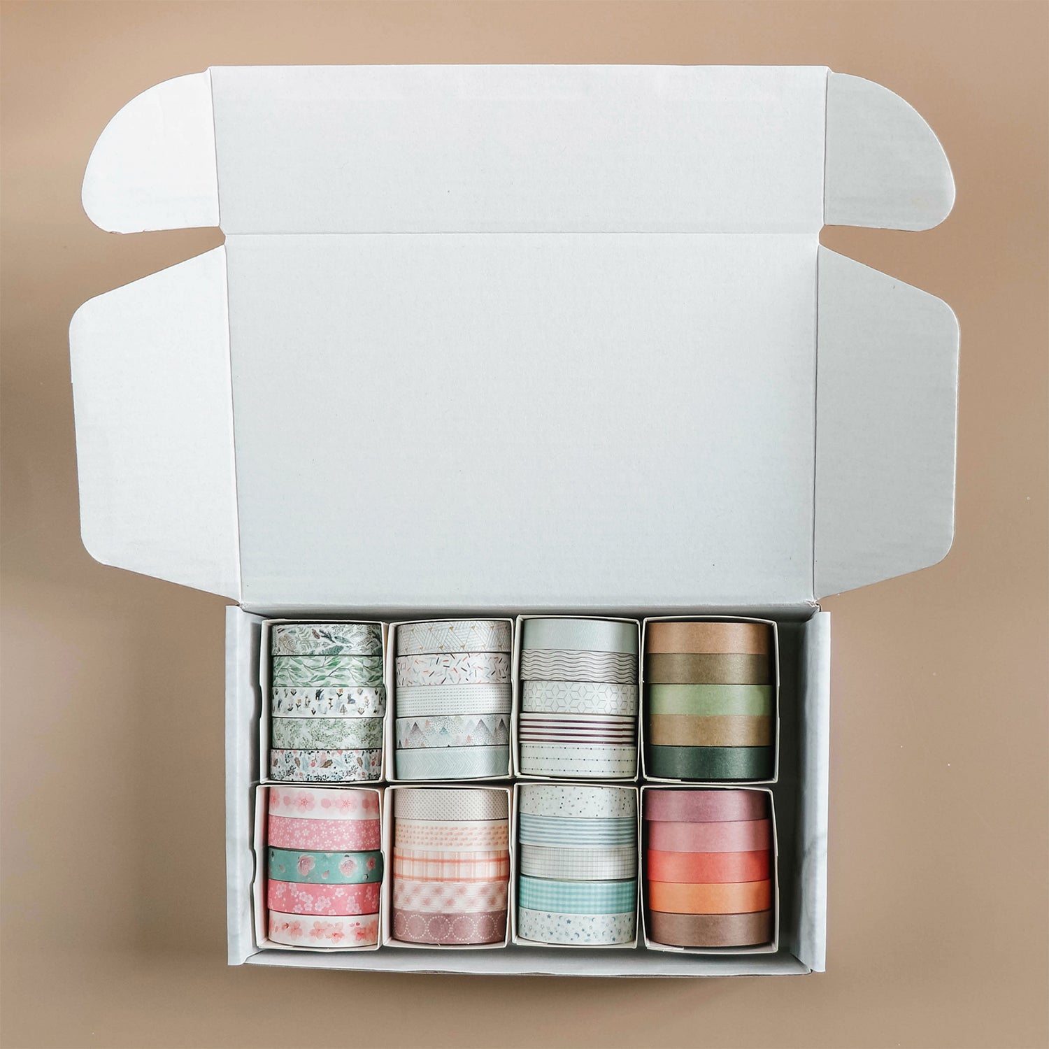 Knaid 40 Rolls of Slim Washi Tape Gift Box Set Decorative Paper