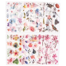 Load image into Gallery viewer, Knaid Watercolor Birds and Flowers Stickers Set - Decorative Sticker for Scrapbooking, Kid DIY Arts Crafts, Album, Bullet Journaling, Junk Journal, Planners, Calendars and Notebook
